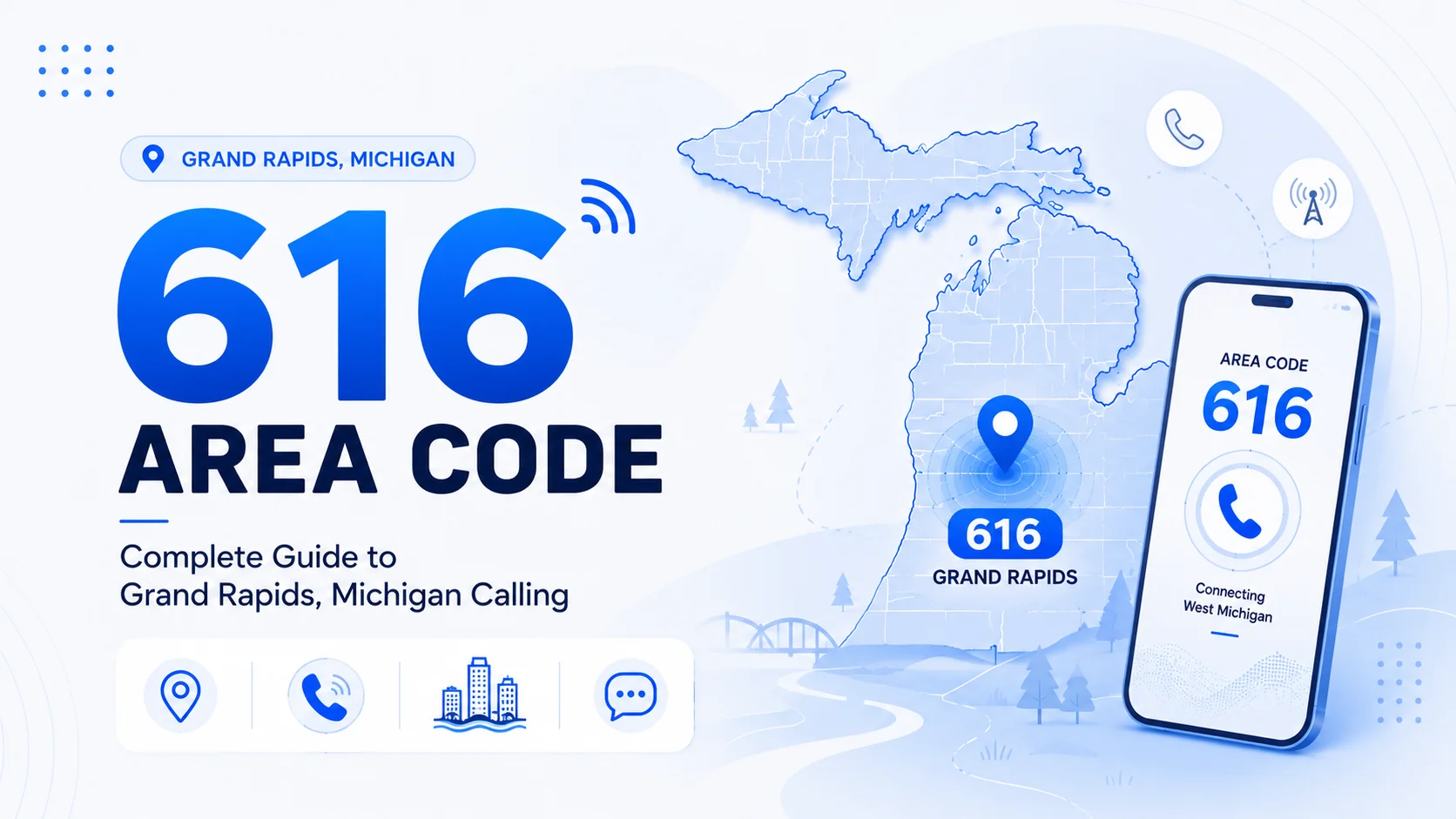 616 area code — location, coverage and communities across Grand Rapids, West Michigan