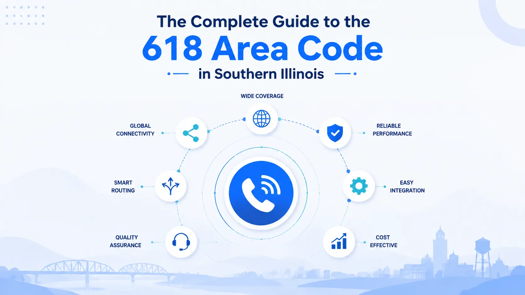618 area code in southern Illinois — wide coverage, global connectivity, smart routing, quality assurance, cost effective calling, easy integration, and reliable performance