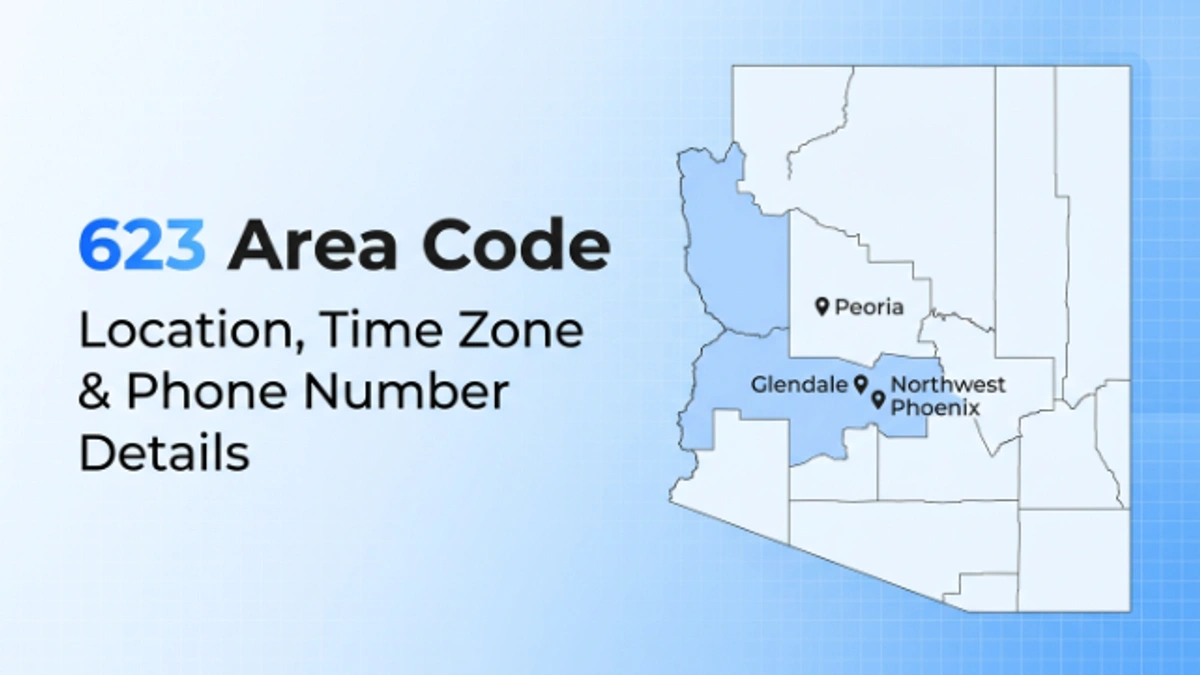623 area code Arizona Glendale Peoria Surprise Phoenix metro coverage