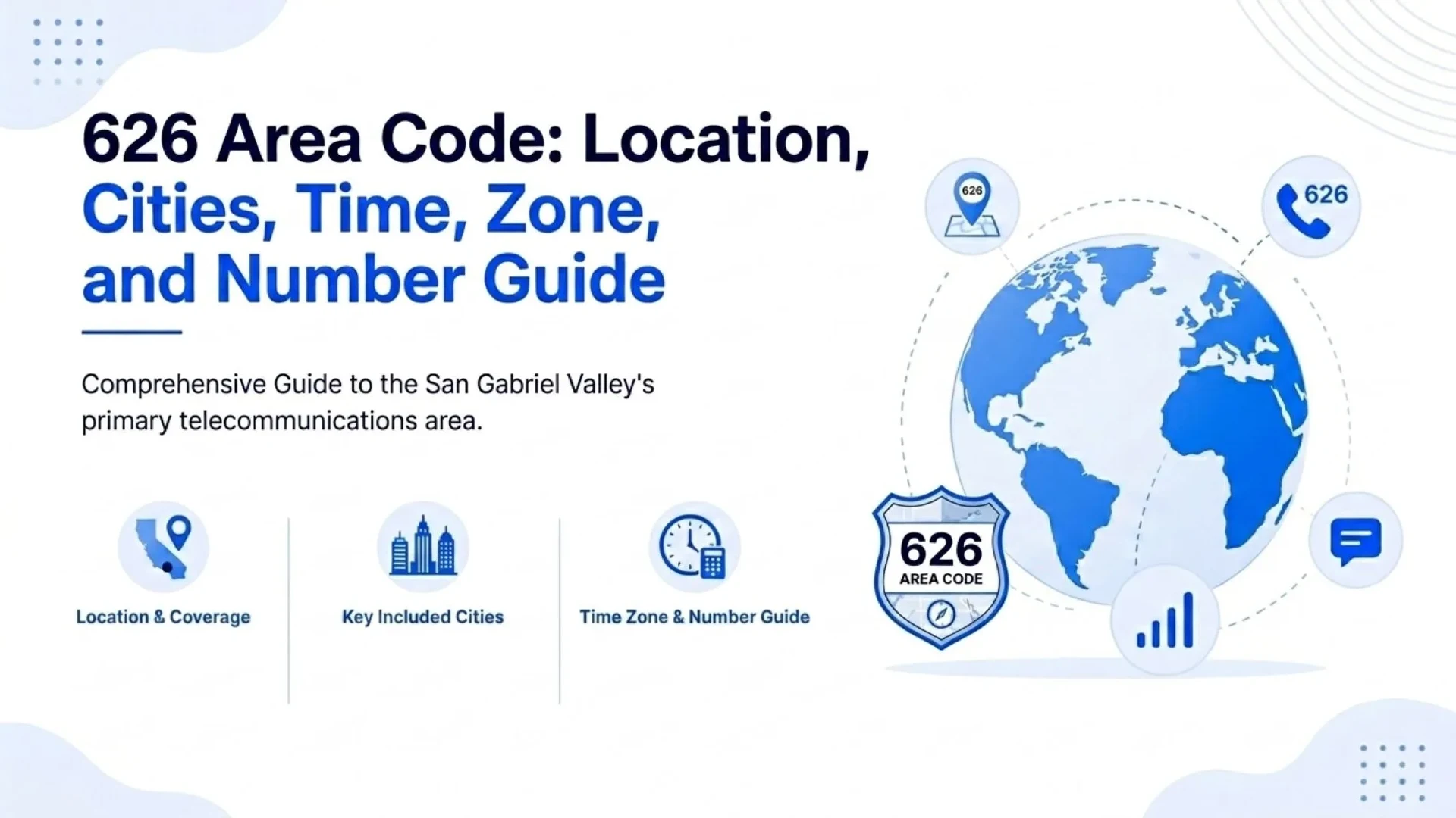 626 Area Code: Location, Cities, Time Zone, and Number Guide — a comprehensive guide to the San Gabriel Valley's primary telecommunications area