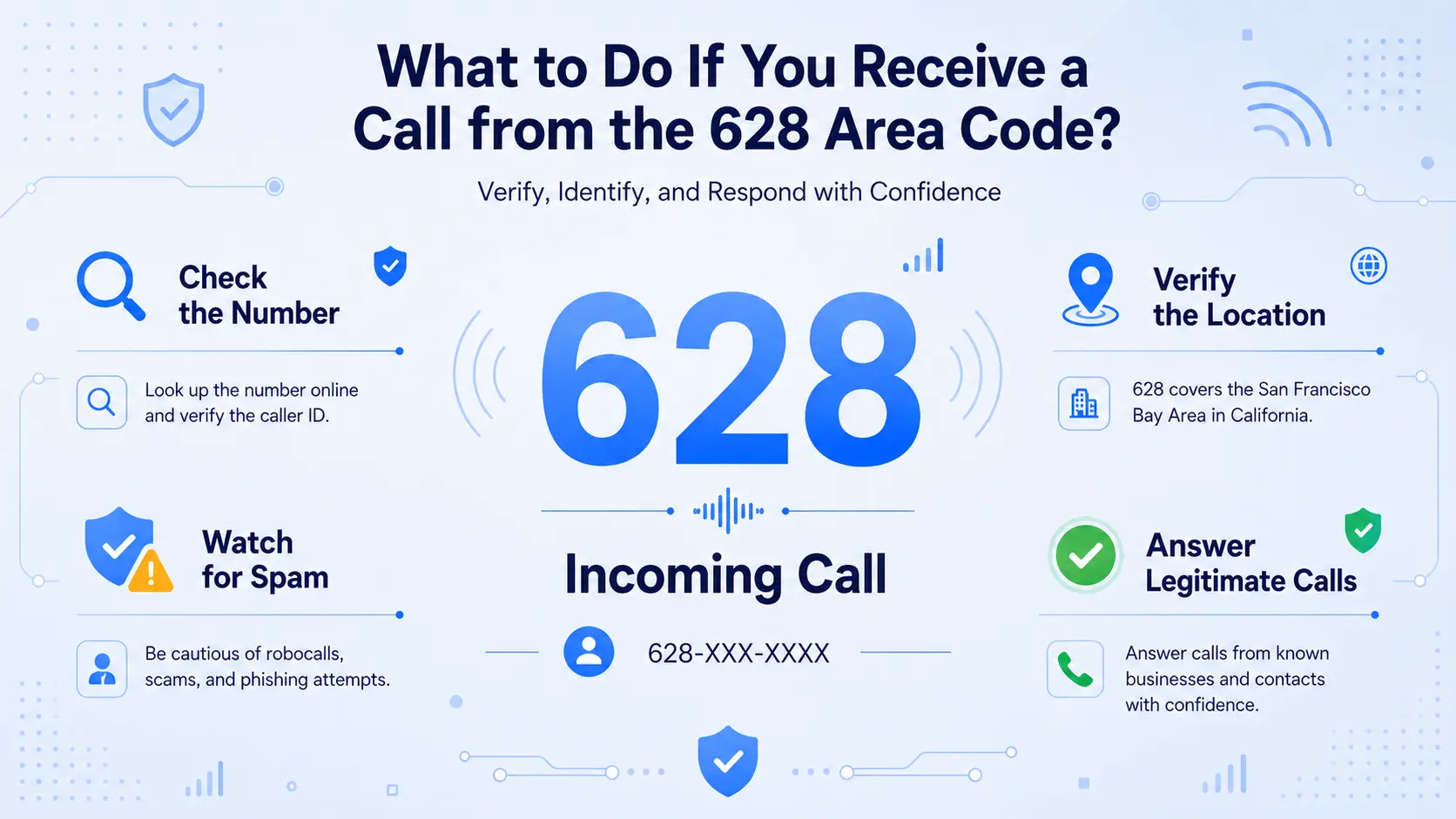 What to do if you receive a call from the 628 area code — tips for verifying callers and avoiding scams