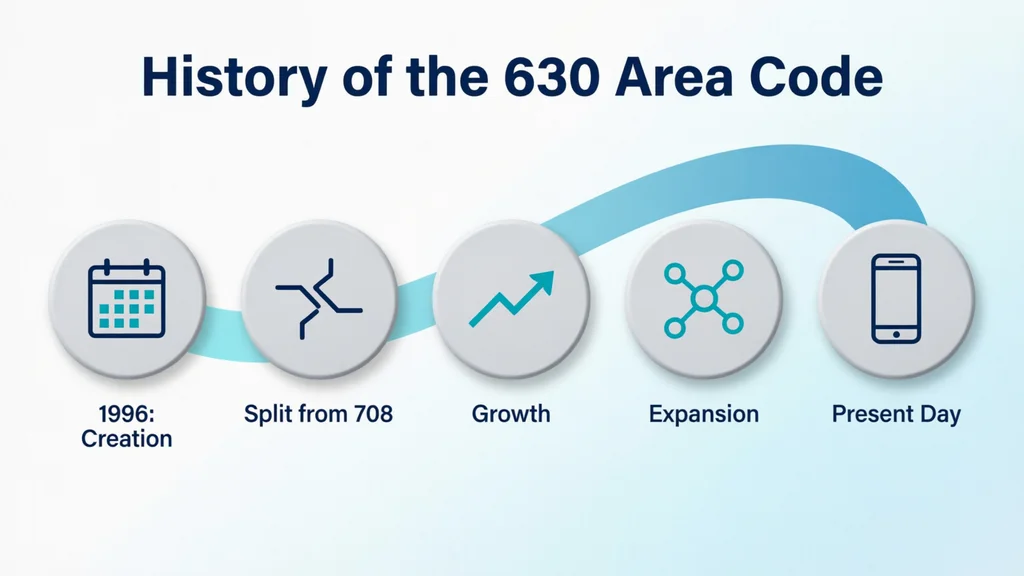 History of the 630 Area Code — Chicago Western Suburbs calling prefix timeline
