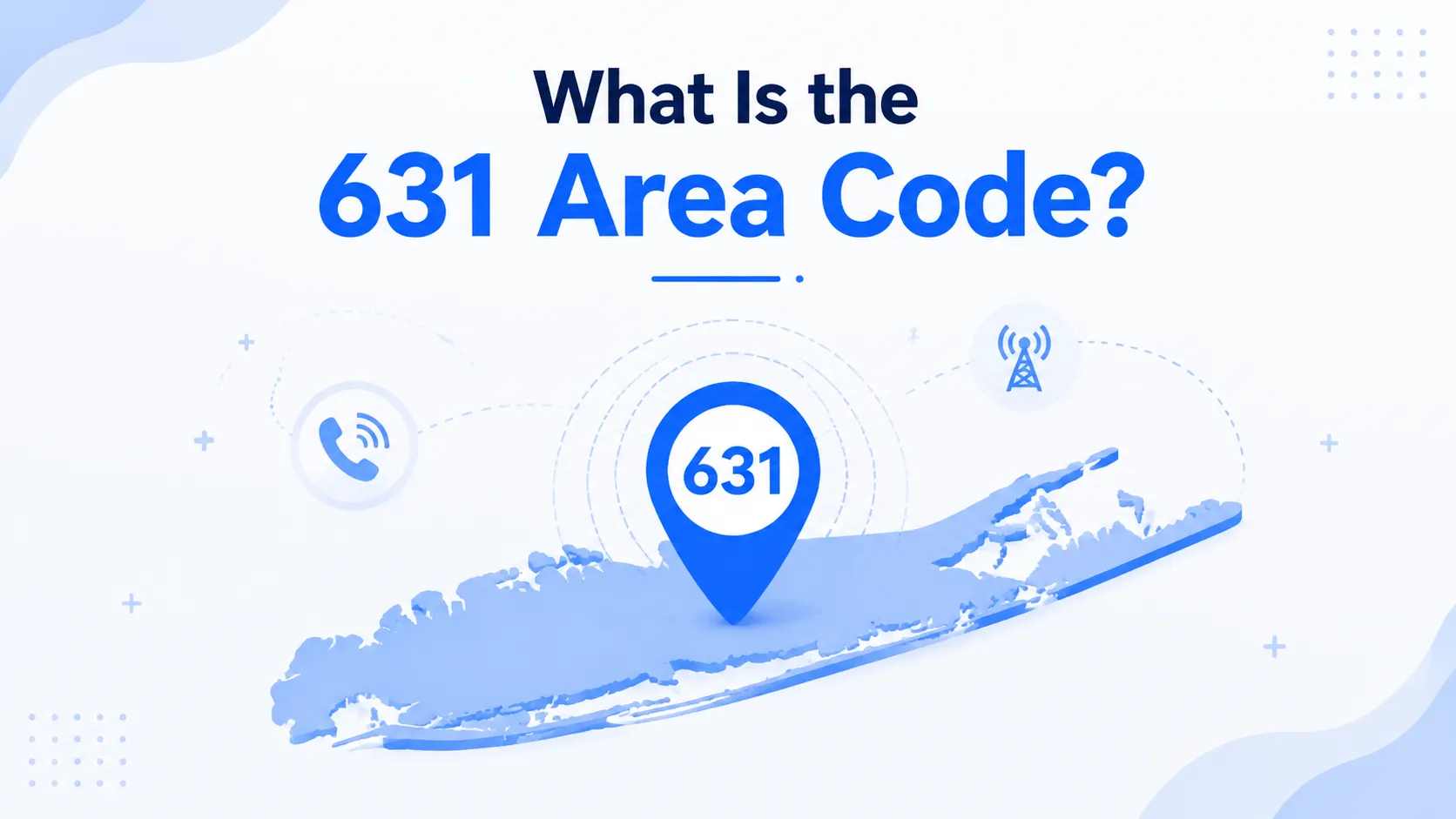 What is the 631 area code — covers all of Suffolk County on Long Island NY with a 631 pin marker