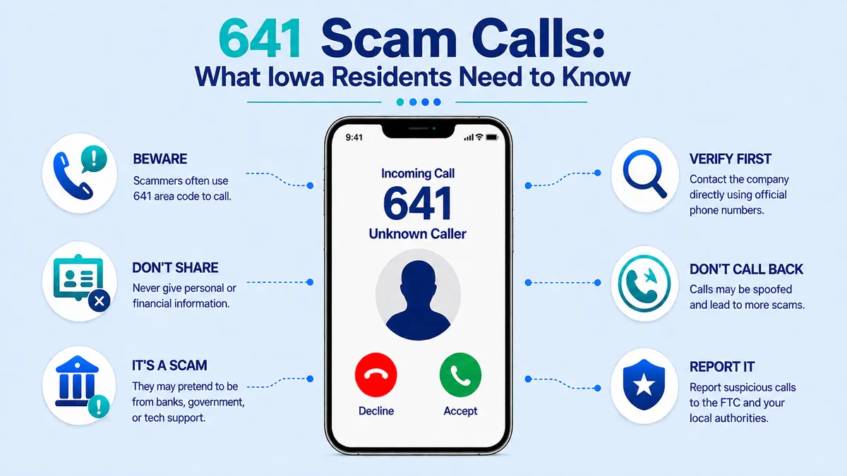 641 area code scam awareness — neighbor spoofing tactics and how to protect Iowa residents from fraudulent calls