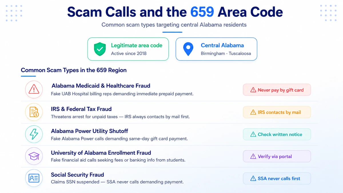 Warning signs of scam calls targeting the 659 area code in Birmingham, Tuscaloosa, and central Alabama