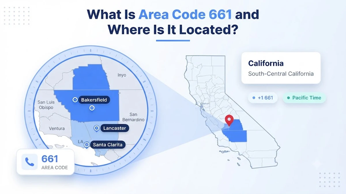 661 area code coverage map showing south-central California including Bakersfield, Santa Clarita, Lancaster, Palmdale, Ridgecrest, and Kern County with Edwards Air Force Base