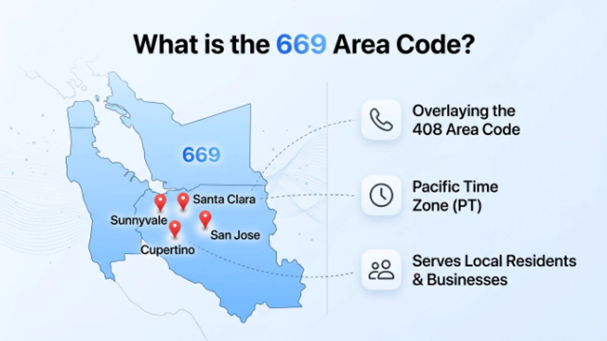 What is the 669 area code — overlay for 408 in Silicon Valley California