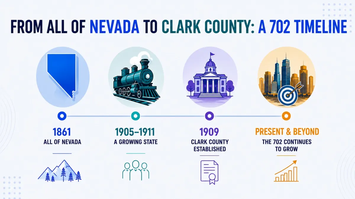 702 area code history timeline — from 1947 statewide Nevada code to the 725 overlay