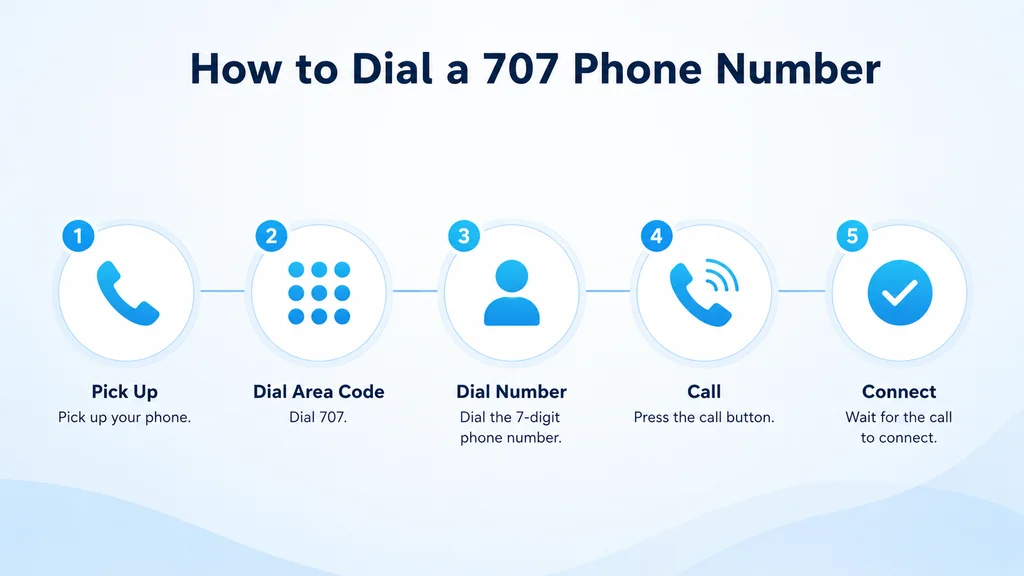 How to dial a 707 phone number — step by step dialing guide for US, Canada and international calls