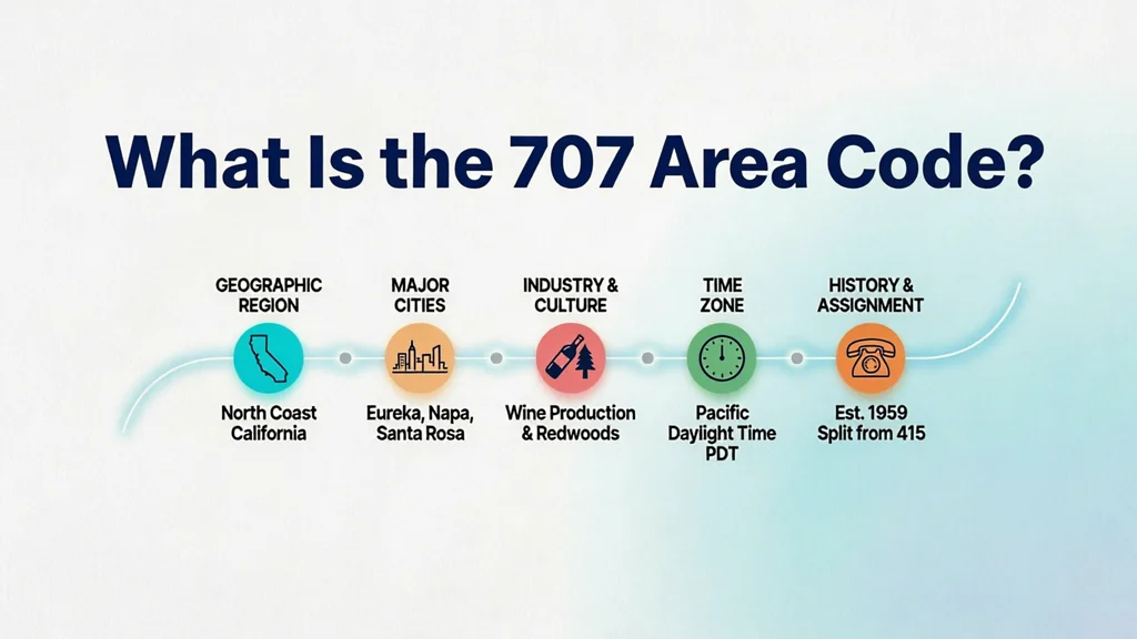 What is the 707 area code — Northwestern California counties including Napa, Sonoma and Humboldt