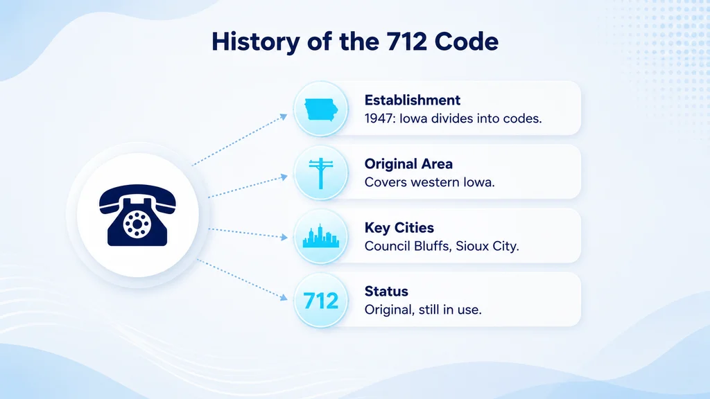 History of the 712 area code — one of Iowa's two original area codes since 1947