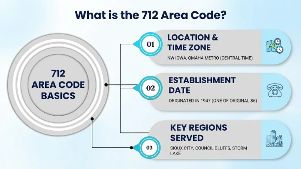 What is the 712 area code — western Iowa counties including Sioux City and Council Bluffs