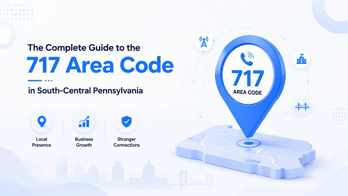 717 area code — covers south-central Pennsylvania including Harrisburg, Lancaster, York, and the historic communities of the Cumberland Valley and Adams County