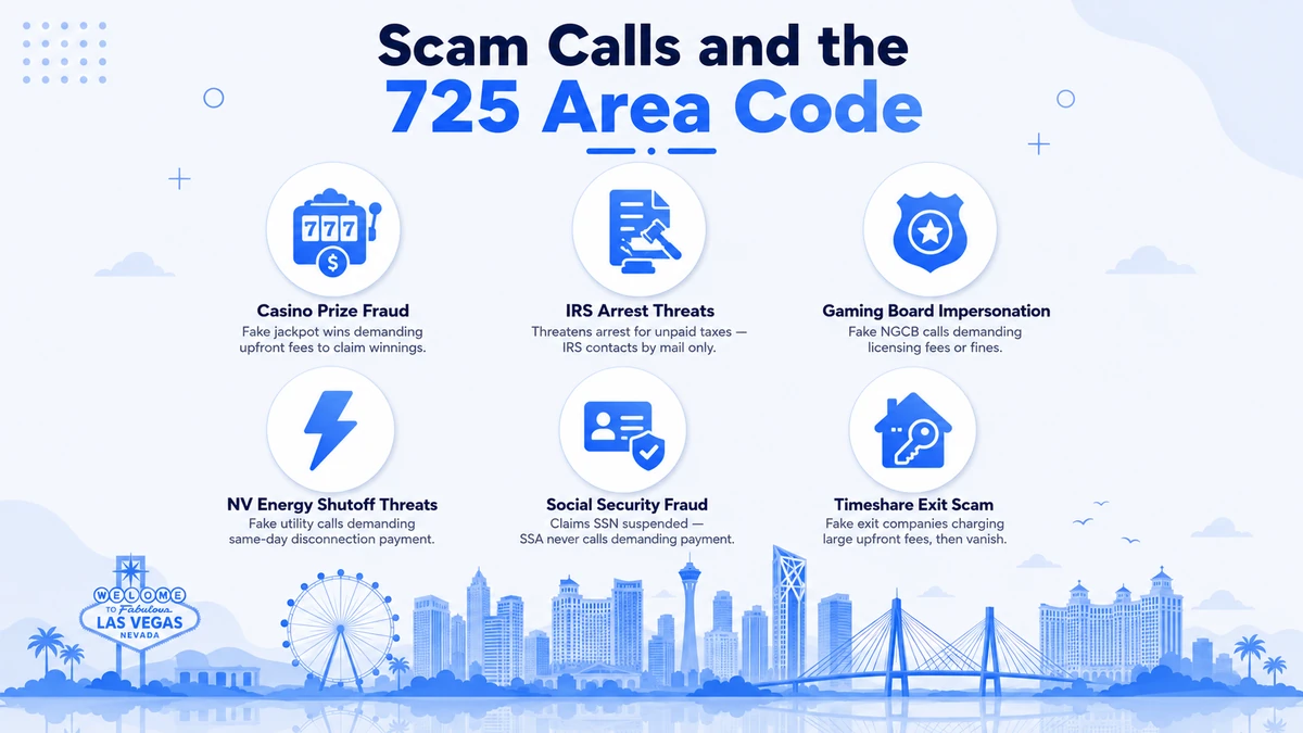 Warning signs of scam calls targeting the 725 area code in Las Vegas, Henderson, North Las Vegas, and Southern Nevada