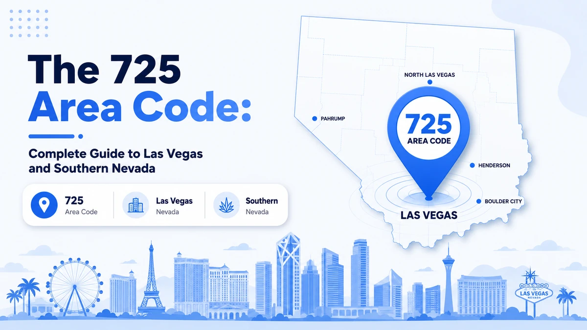 725 area code — Las Vegas Nevada coverage map showing the Strip, Henderson, North Las Vegas, Boulder City, Laughlin, and Clark County