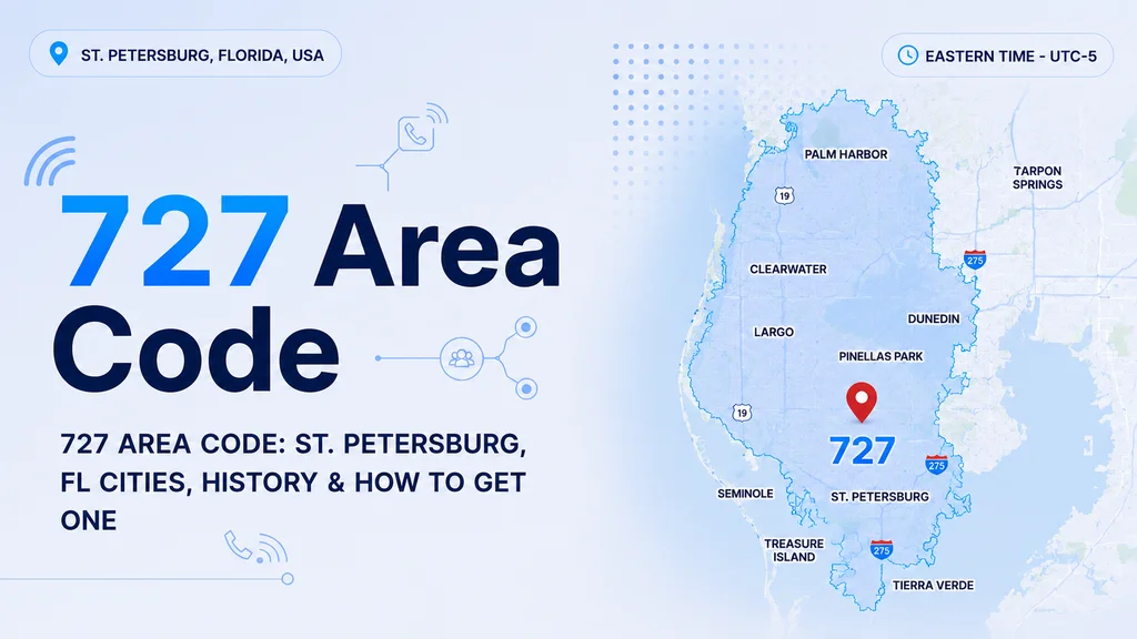 727 Area Code — Pinellas County, Florida including St. Petersburg and Clearwater
