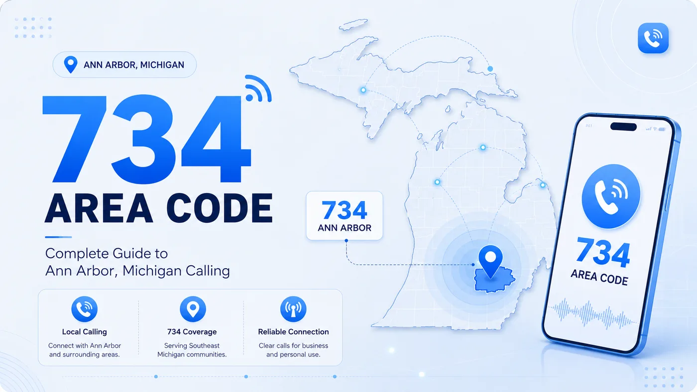 734 area code — complete guide to Ann Arbor, Michigan calling