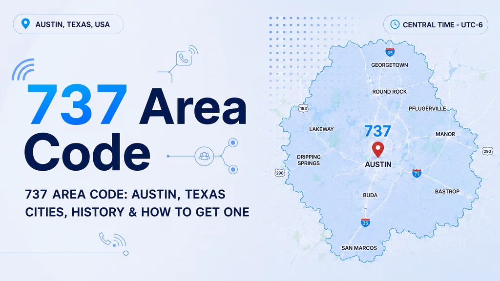 737 Area Code — Austin overlay covering Travis County, Texas