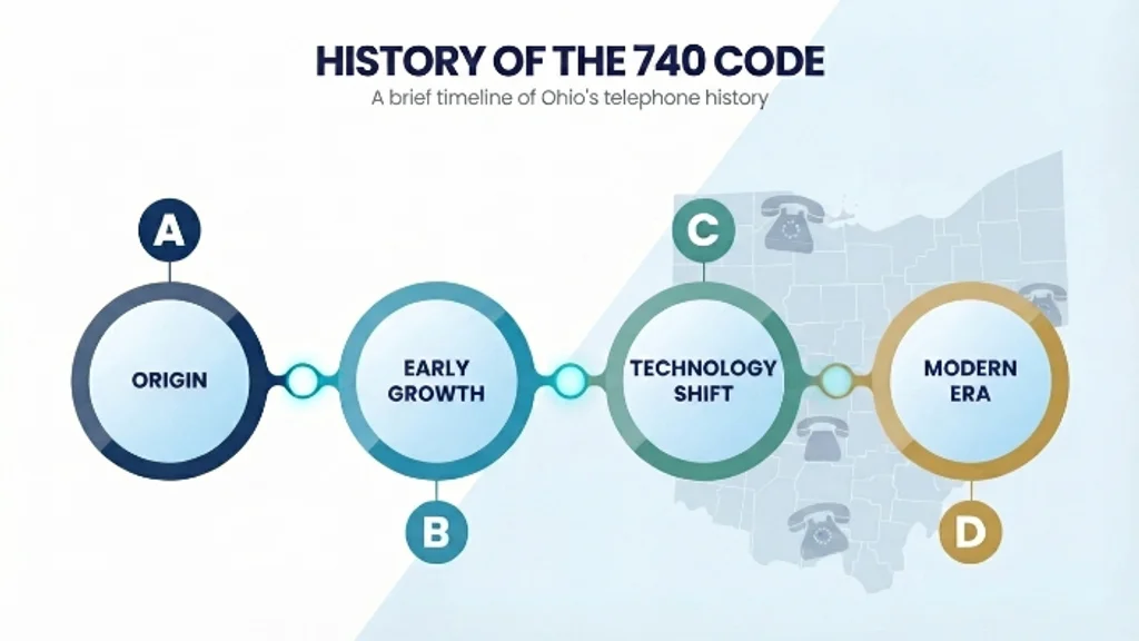 History of the 740 area code — a 1997 split from the Columbus 614 code