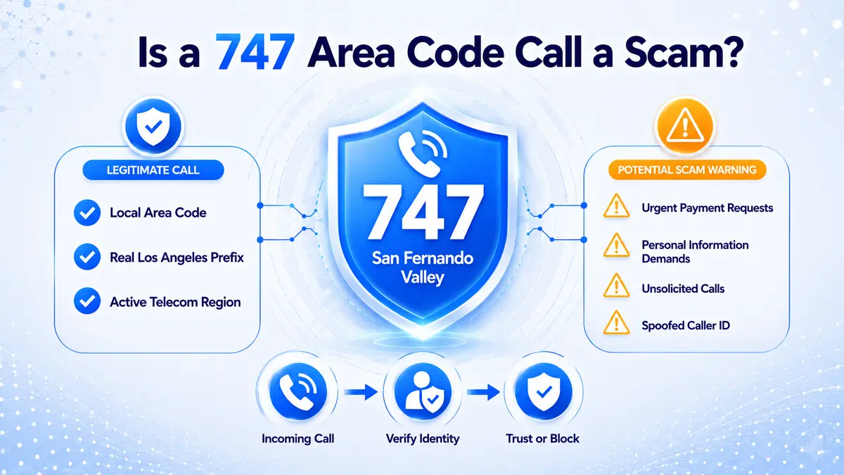 747 area code scam awareness — how to identify spoofed San Fernando Valley Los Angeles phone numbers and protect personal information from caller ID fraud
