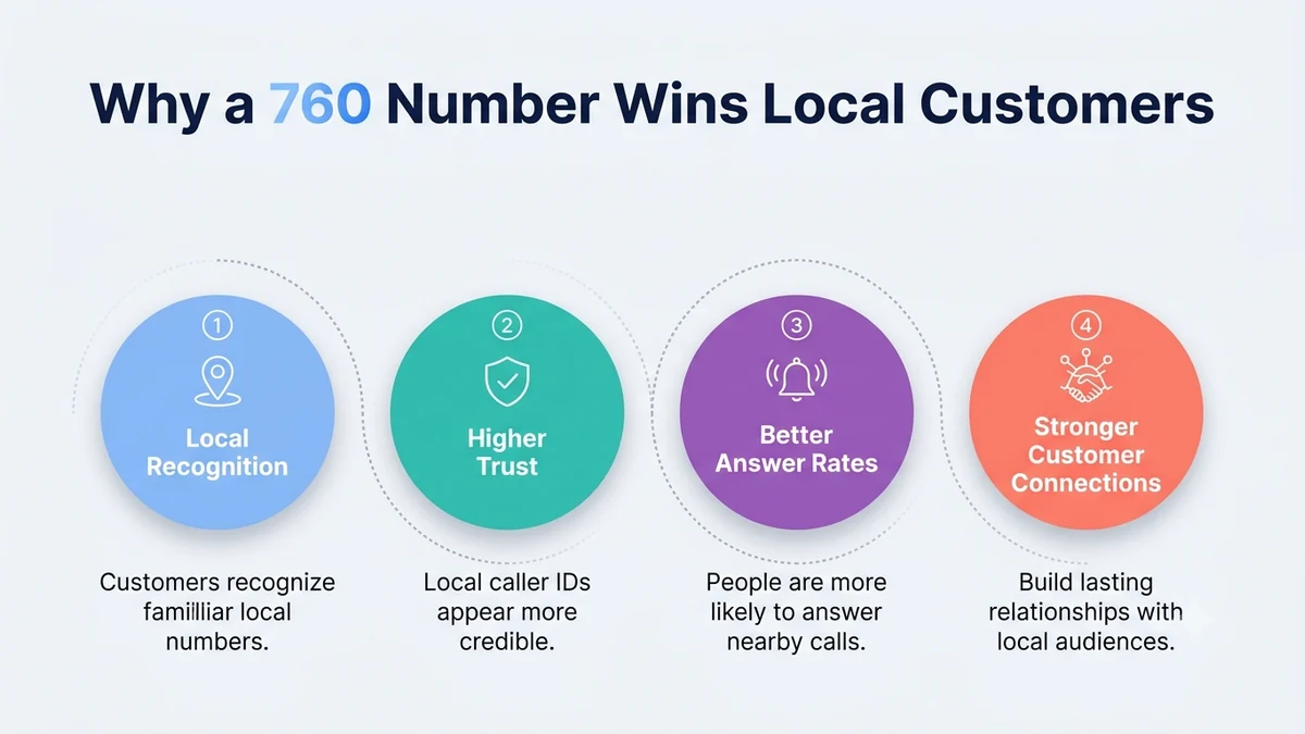 Why a 760 area code number wins local customers — local recognition, trust, and higher answer rates