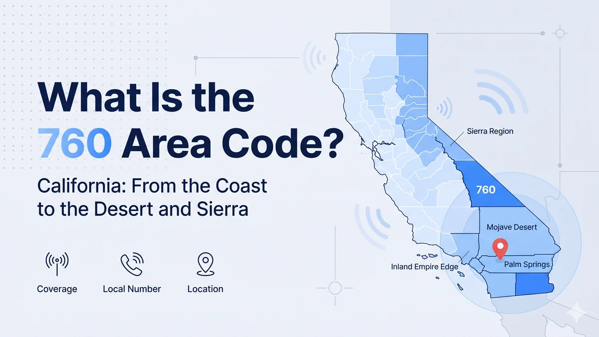 760 area code — coverage across coastal North San Diego County, Palm Springs, the High Desert and Eastern Sierra in California