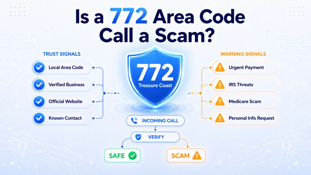 772 area code scam awareness — how to identify spoofed Treasure Coast Florida phone numbers and protect personal information from caller ID fraud targeting Port St. Lucie and Fort Pierce residents