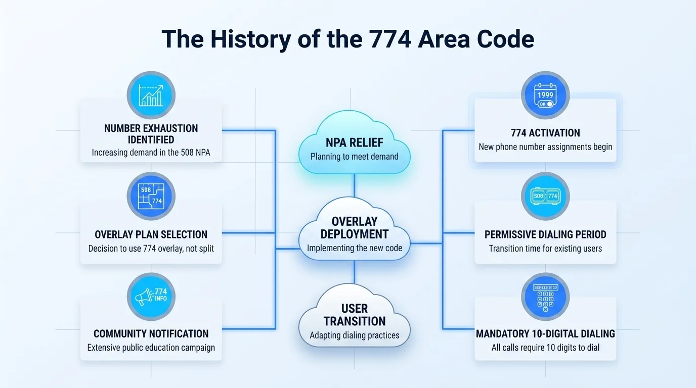 History of the 774 area code — from the 2001 overlay of 508 to southeastern Massachusetts today
