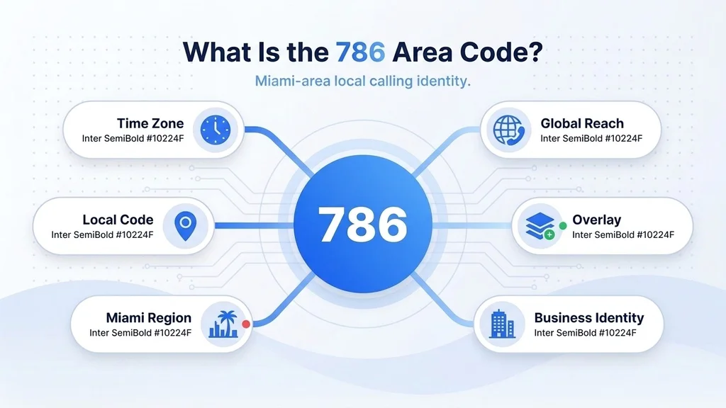 What is the 786 area code — Miami overlay covering Miami-Dade County, Florida