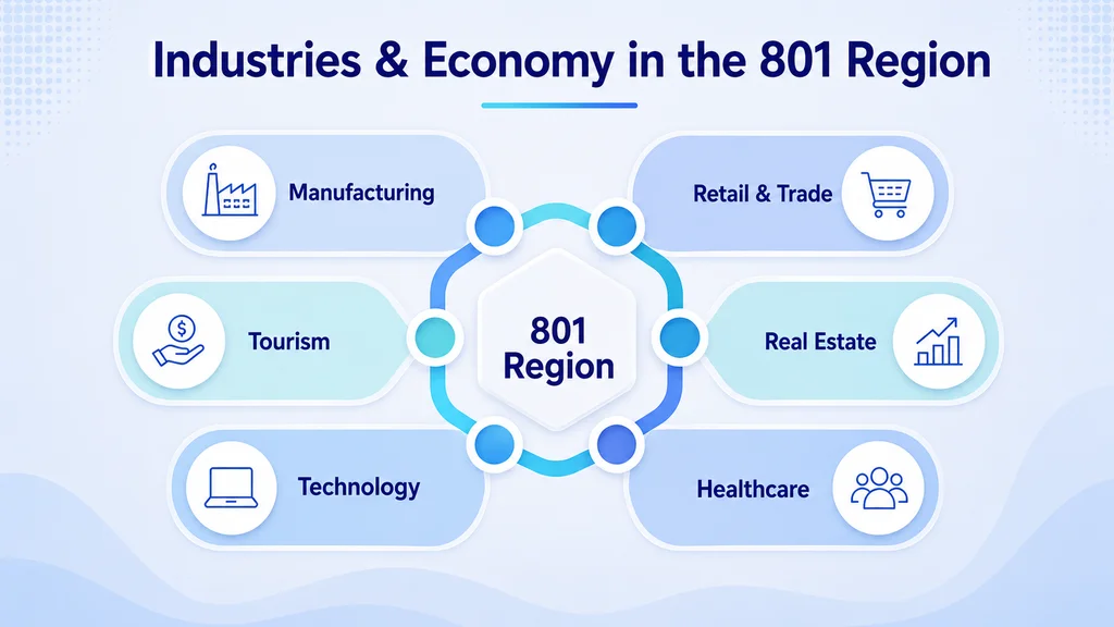 Industries and economy in the 801 area code region — tech, finance, healthcare and outdoor recreation