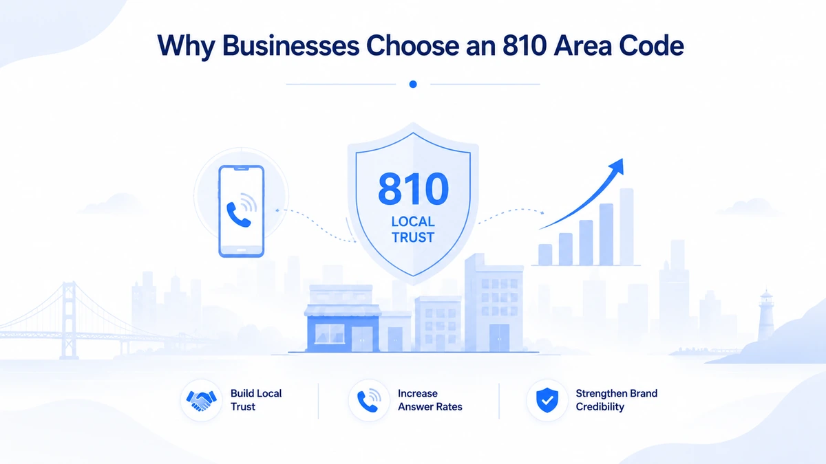 Why businesses choose an 810 area code — build local trust in Southeast Michigan, increase answer rates, strengthen brand credibility with Flint and Port Huron contacts