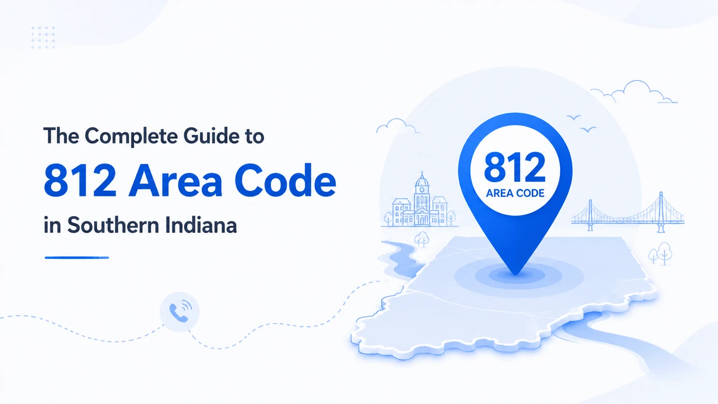 812 area code — covers Southern Indiana including Evansville, Bloomington, Terre Haute, Columbus, New Albany, and the Ohio River border communities