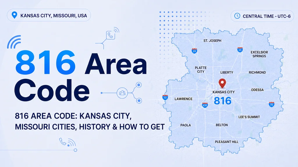 816 Area Code — Kansas City, Missouri including Independence and St. Joseph
