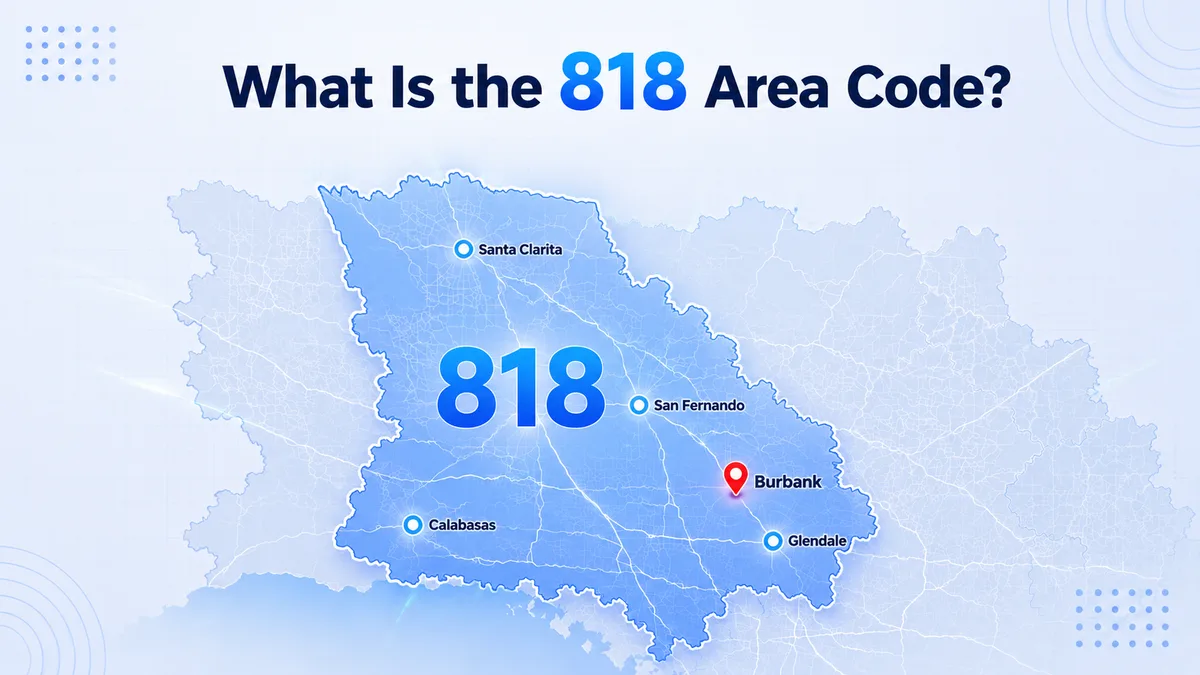 818 area code location map San Fernando Valley Los Angeles County