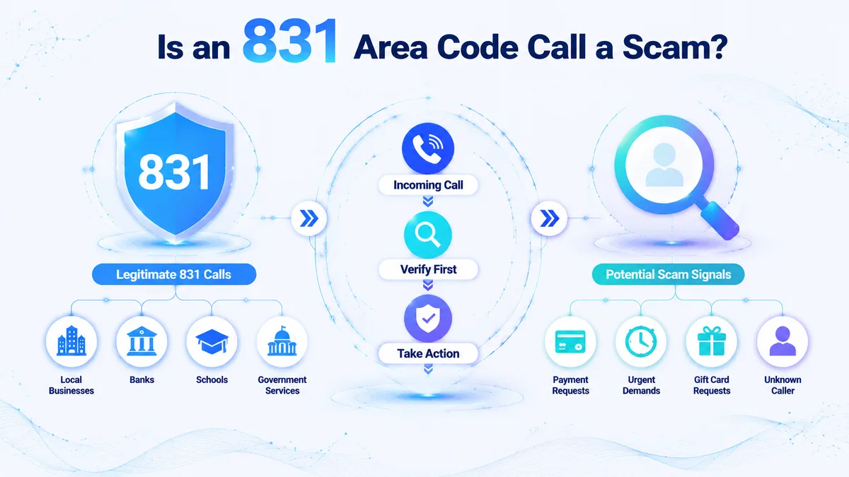 831 area code scam awareness — how to identify spoofed Monterey Bay California phone numbers and protect personal information from caller ID fraud targeting Salinas, Santa Cruz, and Monterey residents