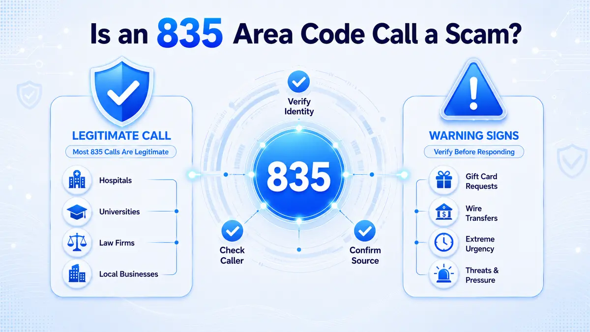 835 area code scam awareness — how to identify spoofed southeastern Pennsylvania phone numbers and protect personal information from caller ID fraud targeting Reading, Norristown, West Chester, Upper Darby, and King of Prussia residents