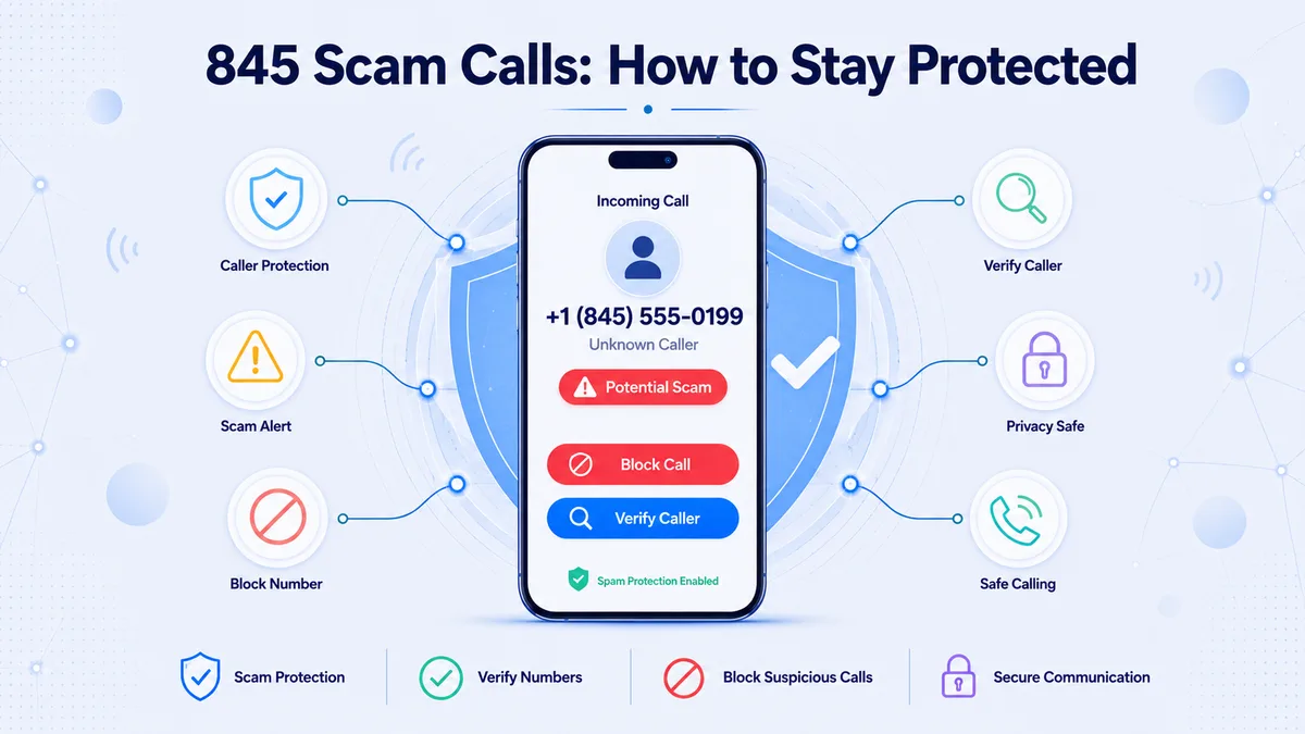 845 scam calls — how to stay protected from spoofed Hudson Valley caller ID, including caller protection, scam alerts, blocking suspicious calls, and verifying unknown 845 numbers