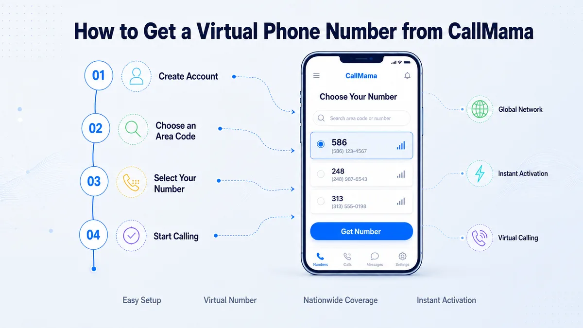 How to get a virtual 848 phone number from CallMama — choose a Toms River, New Brunswick, or Edison prefix and activate a central New Jersey number in minutes with no SIM card or contract