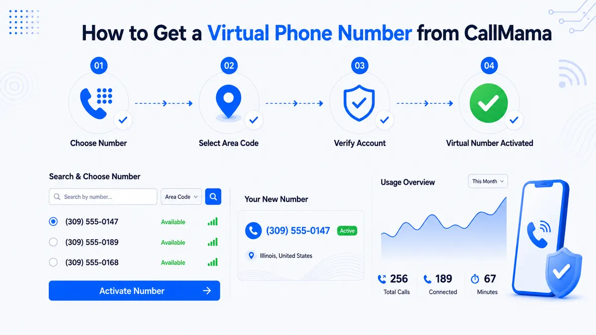 Getting an 855 toll-free virtual number for your business through CallMama