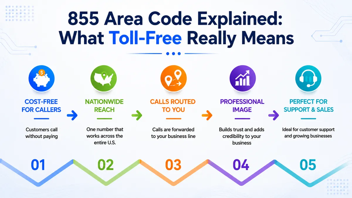 855 area code explained — what toll-free really means for callers in the US and Canada