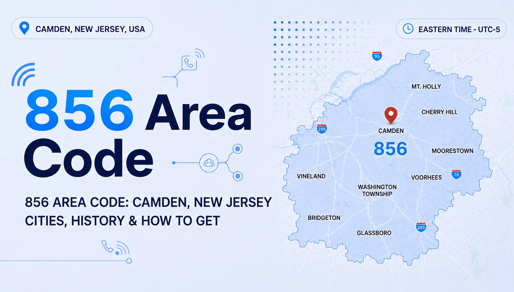 856 Area Code — Camden, New Jersey including Cherry Hill and Vineland