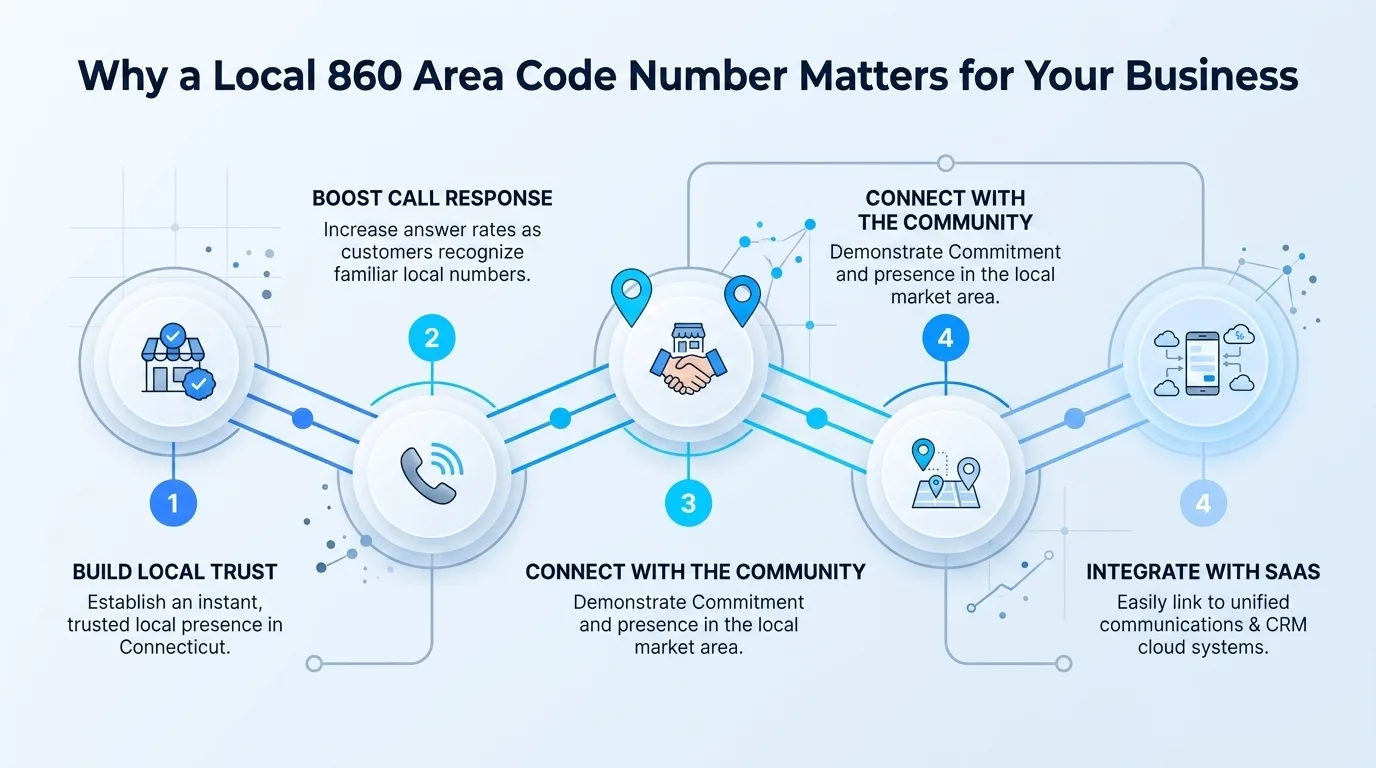 Why a local 860 area code number builds business trust