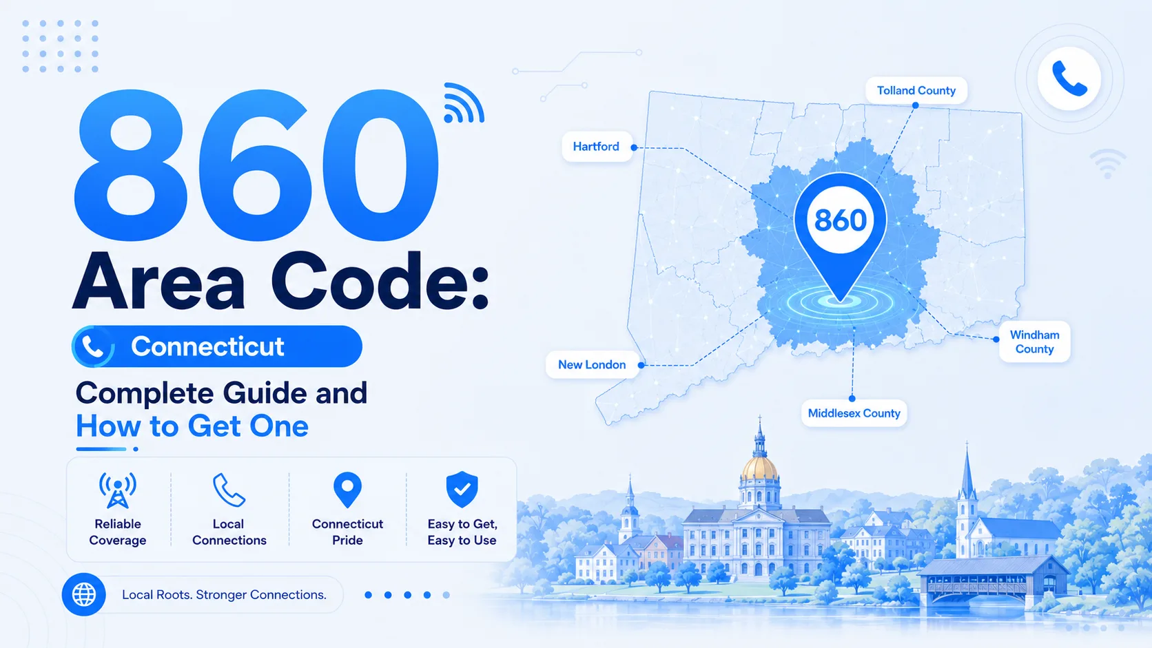 860 area code — complete guide to Connecticut calling
