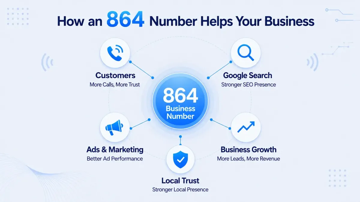 How an 864 area code number helps businesses build credibility in Upstate South Carolina