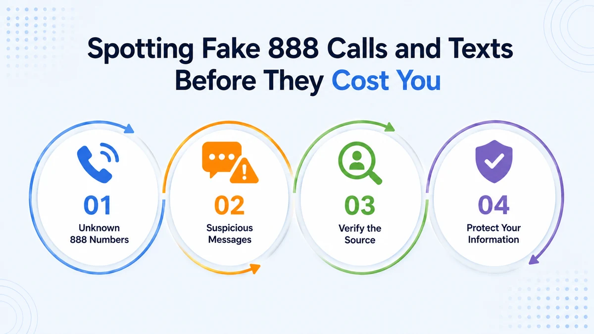 888 area code scam warning signs — fake bank alerts, spoofed caller IDs, and payment pressure
