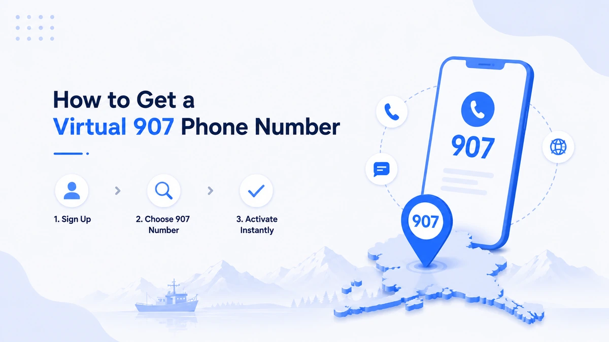 How to get a virtual 907 phone number — instant activation, no Alaska address required, works on any device