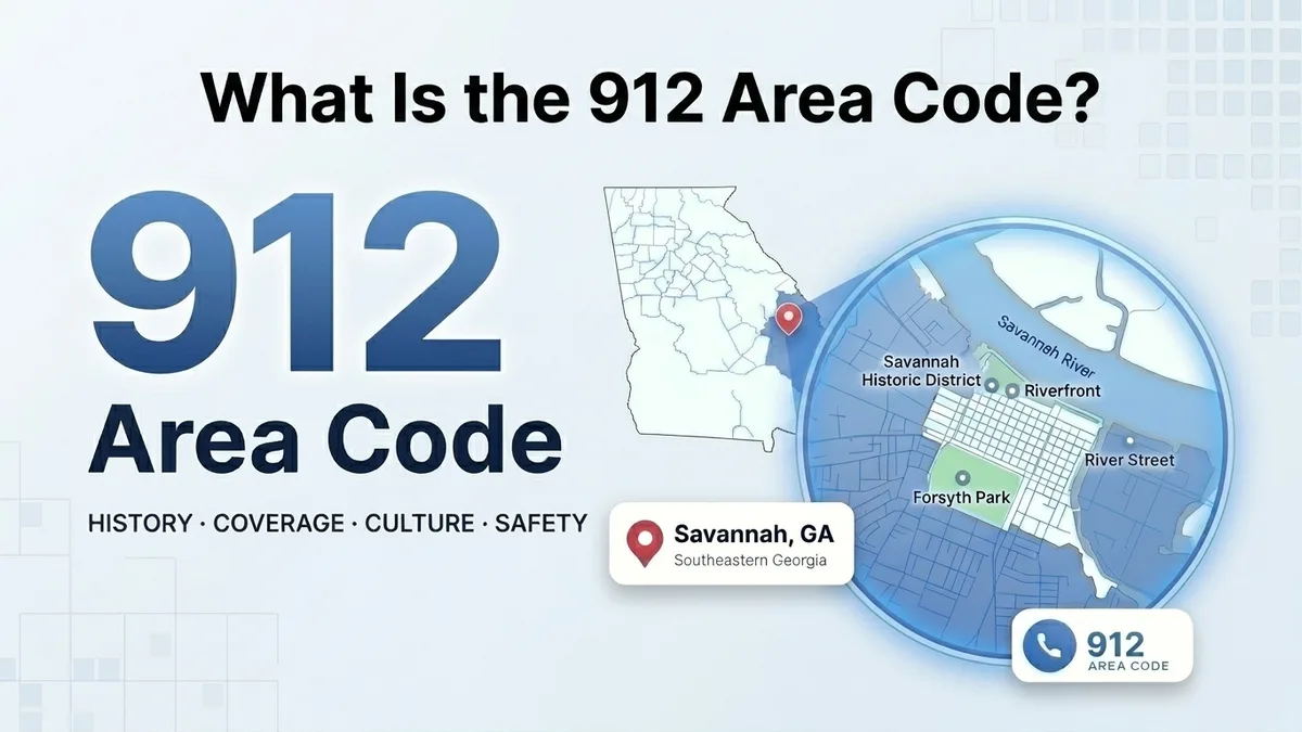 What is the 912 area code Savannah Georgia map