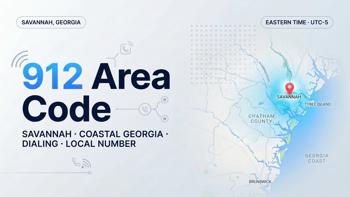 912 area code — Savannah and the Coastal Empire of southeast Georgia location and coverage map