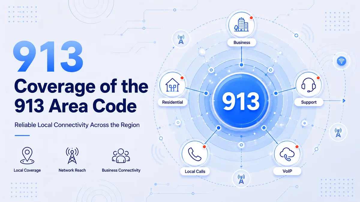 913 area code coverage map — cities and counties in northeastern Kansas