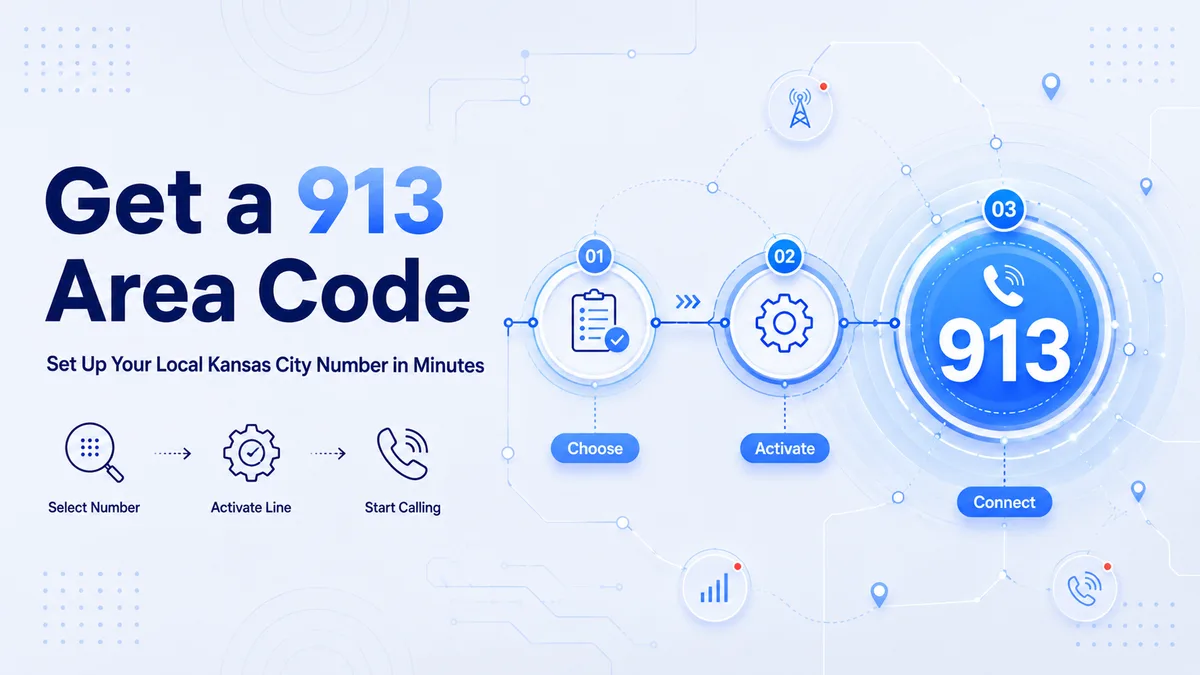 How to get a 913 area code phone number in northeastern Kansas
